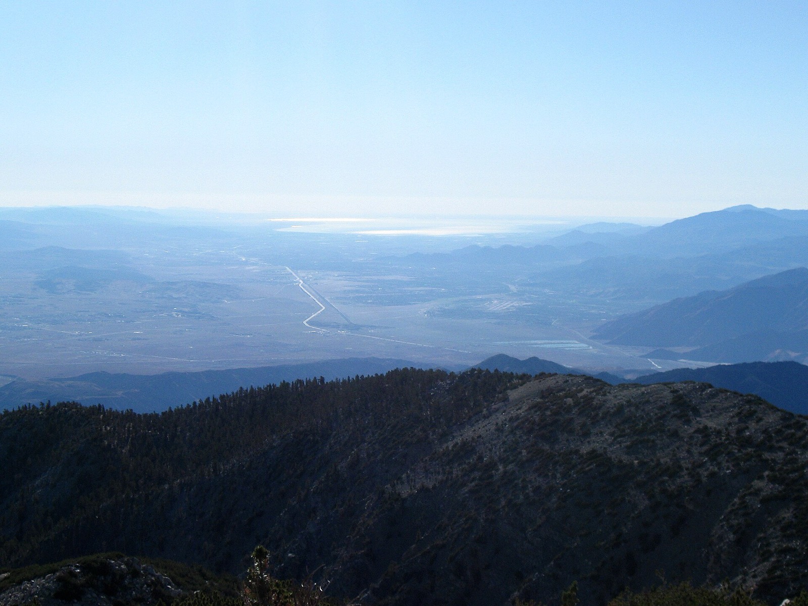The Coachella Valley seen from a summit in the San Jacinto Mountains